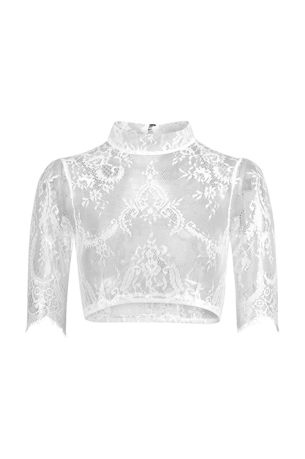 Spitzenbluse &quot;DANA&quot; 3/4-Arm offwhite