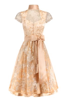 Dirndl „Sternenglanz“ creme mit Spitzenrücken Dirndl „Sternenglanz“ creme mit Spitzenrücken