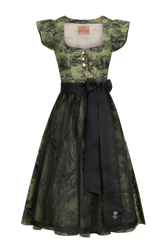 Couture Kleid im Trachtenstil „Funa grün“