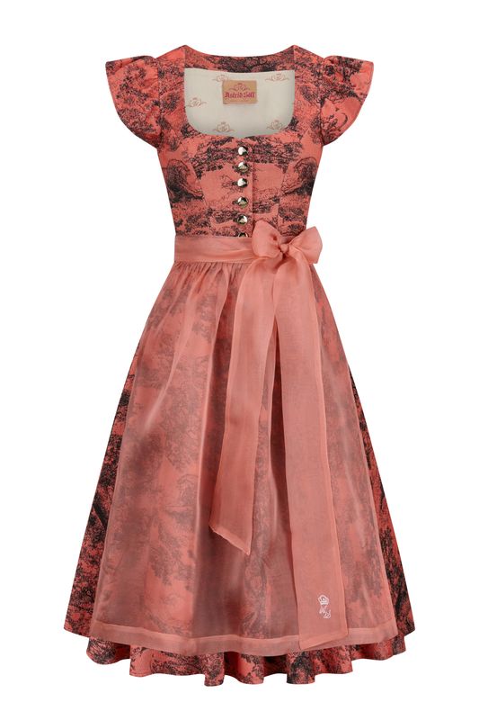 Couture Kleid im Trachtenstil „Funa rot“