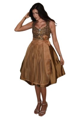 Dirndl „Lilly“ bronze mit Stehkragen