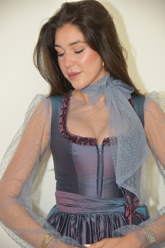 Schluppenbluse „Greta“ langarm