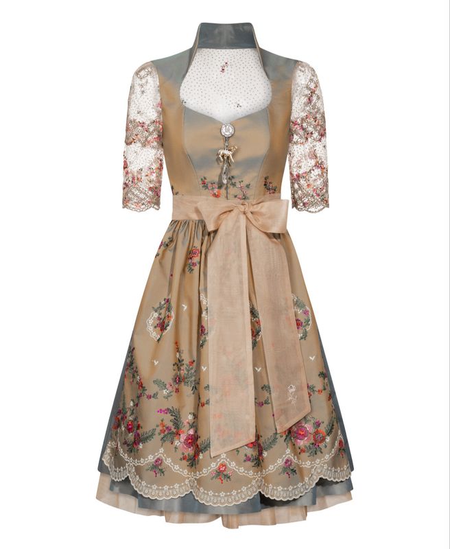 Dirndl „Blumentraum“ mit Spitzenrücken