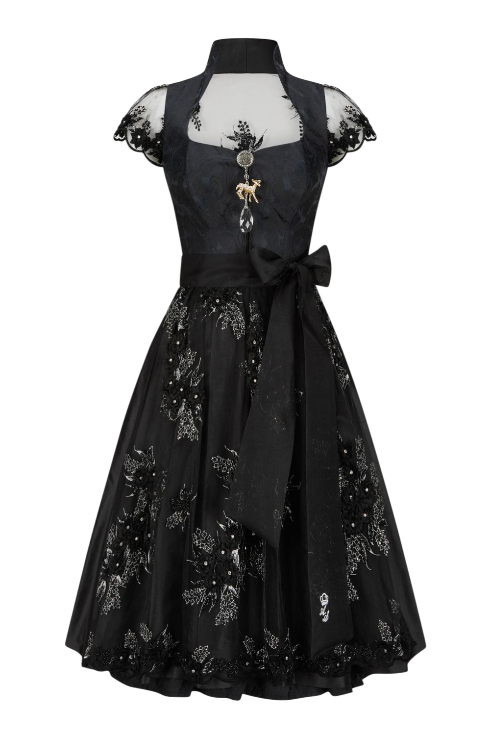 Dirndl „Black Magic“ mit Spitzenrücken