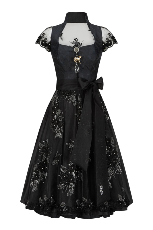 Dirndl „Black Magic“ mit Spitzenrücken