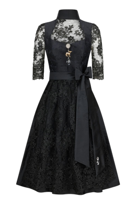 Dirndl „Black Magic 3/4-Arm“ mit Spitzenrücken