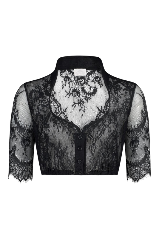 Spitzenbluse „Betti“ 3/4-Arm schwarz
