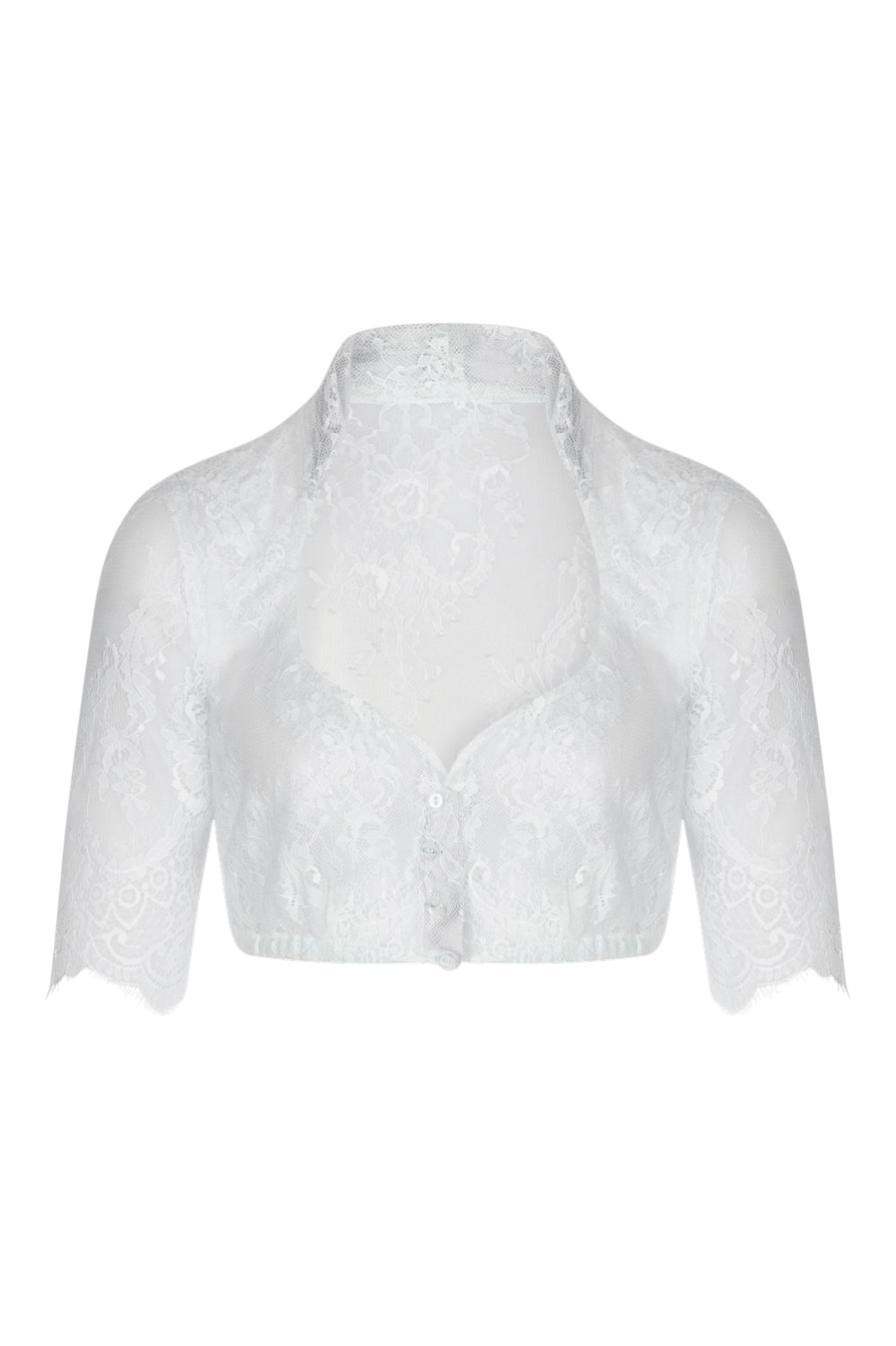 Spitzenbluse „Betti“ 3/4-Arm offwhite