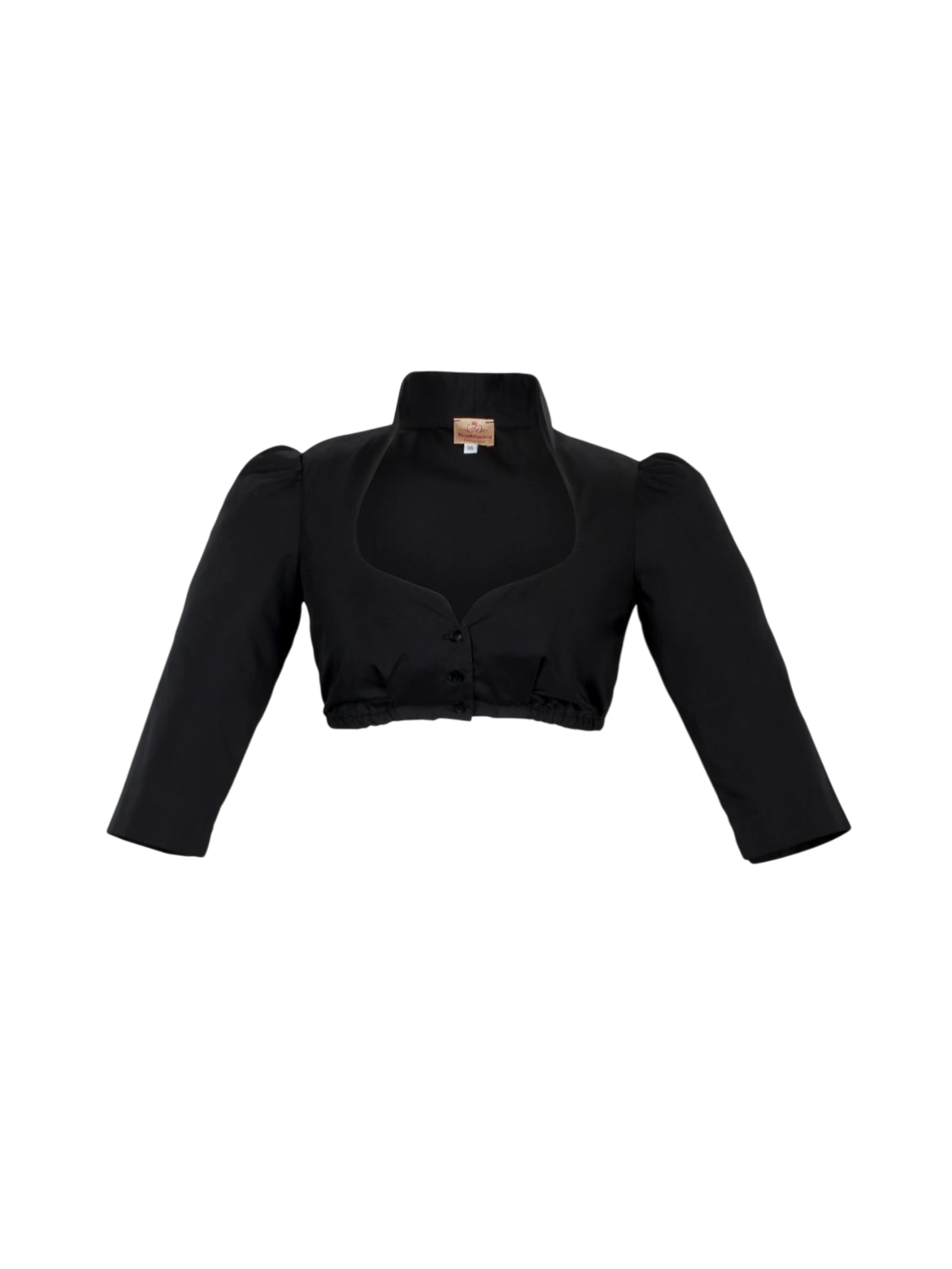 Baumwollbluse „Betti“ 3/4-Arm schwarz