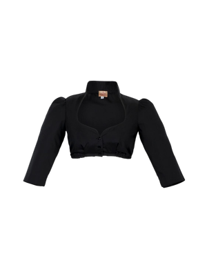 Baumwollbluse „Betti“ 3/4-Arm schwarz