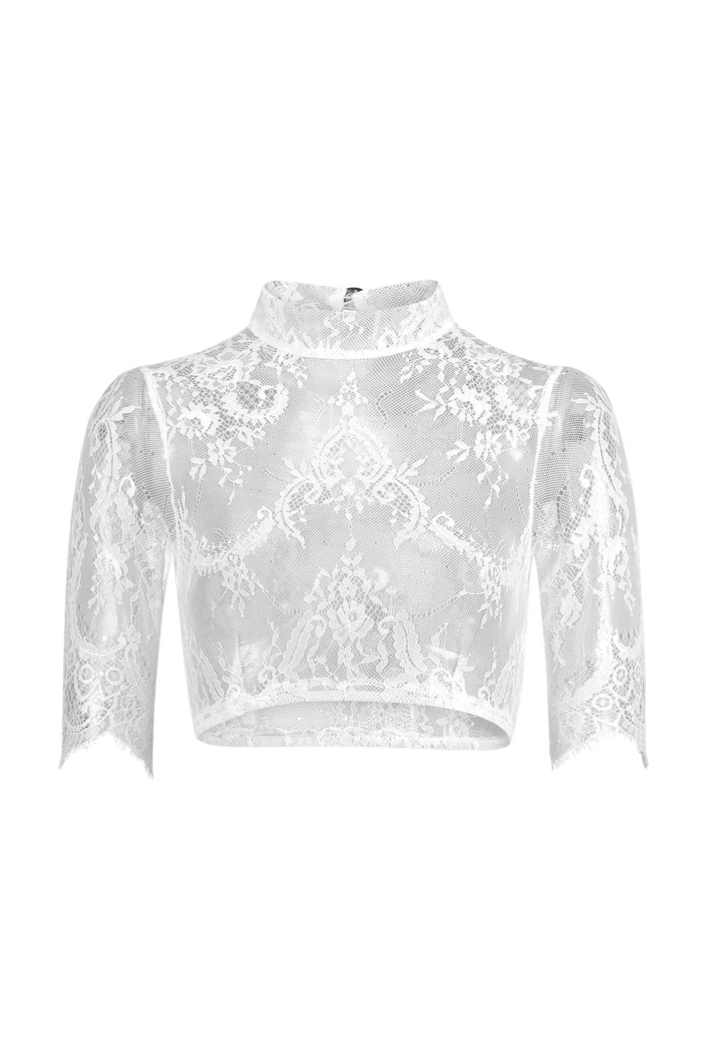 Spitzenbluse „DANA“ 3/4-Arm offwhite