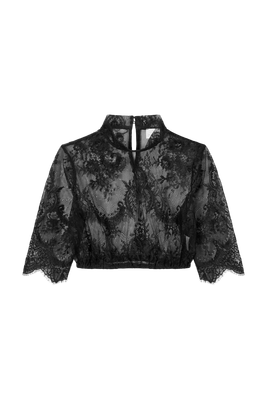 Spitzenbluse „DANA“ 3/4-Arm schwarz