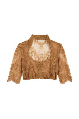 Spitzenbluse „Betti“ 3/4-Arm braun Spitzenbluse „Betti“ 3/4-Arm braun