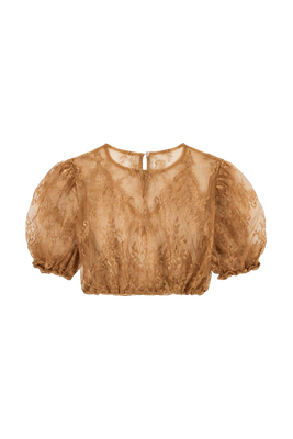 Spitzenbluse „Arabella“ braun