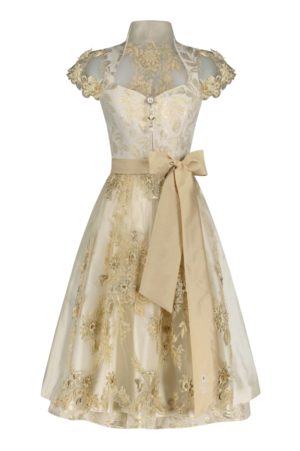 Dirndl „Golden Girl“ mit Spitzenrücken