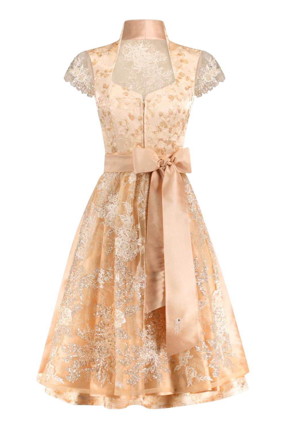 Dirndl „Sternenglanz“ creme mit Spitzenrücken