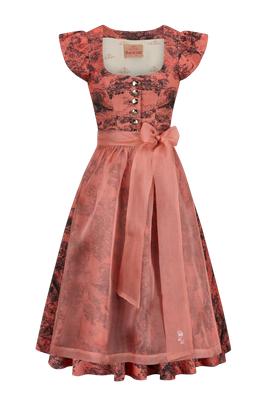 Couture Kleid im Trachtenstil „Funa rot“