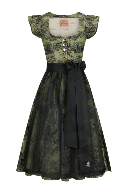 Couture Kleid im Trachtenstil „Funa grün“