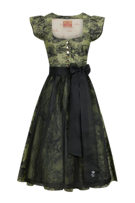 Couture Kleid im Trachtenstil „Funa grün“