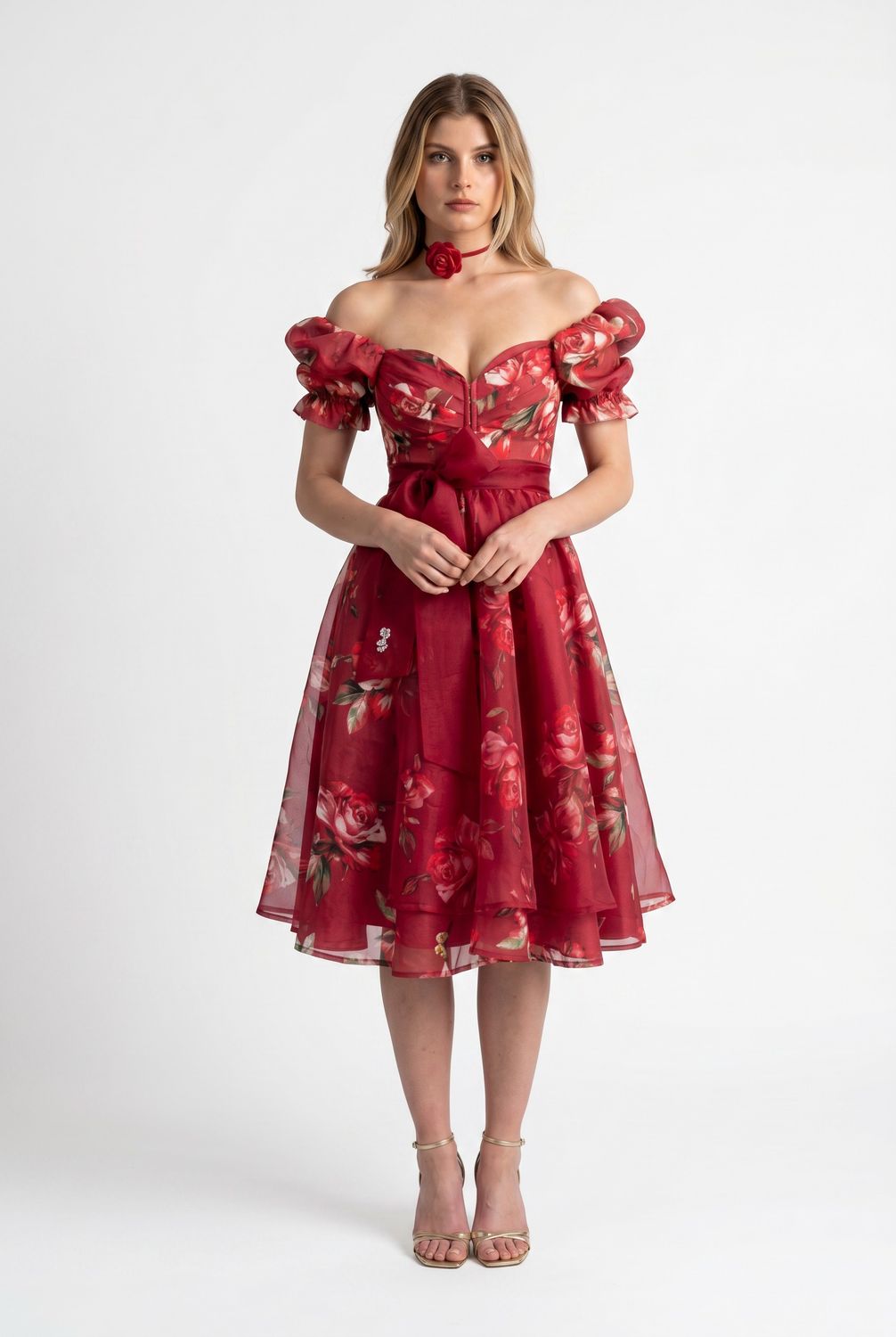 Dirndl „Rosenzauber“ - Deep red