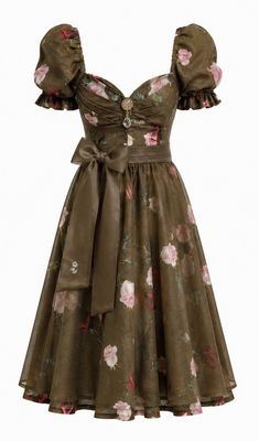 Dirndl Elodie „Rosenzauber“ - Verde