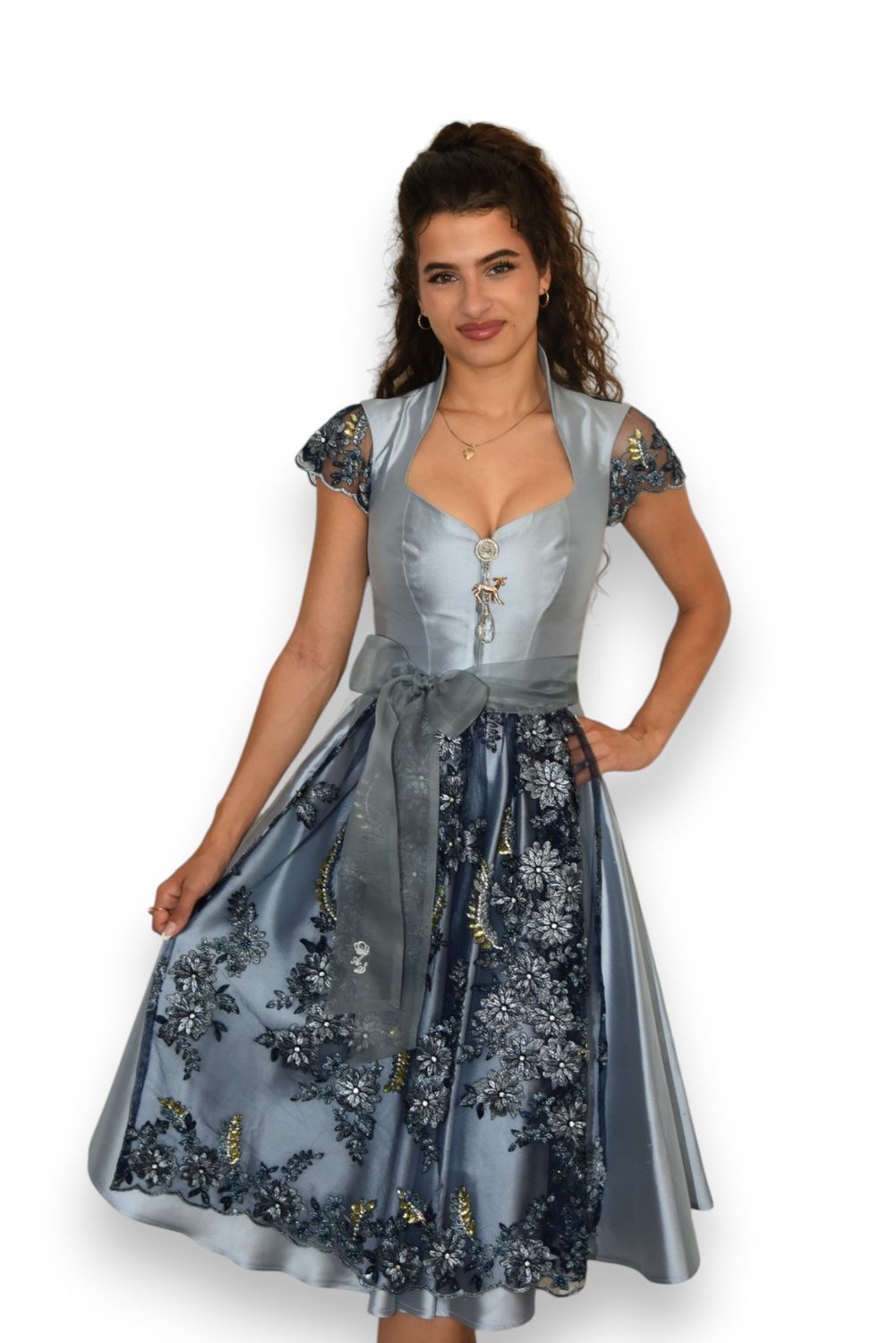 Dirndl „Dusty rose“ - Ice Blue