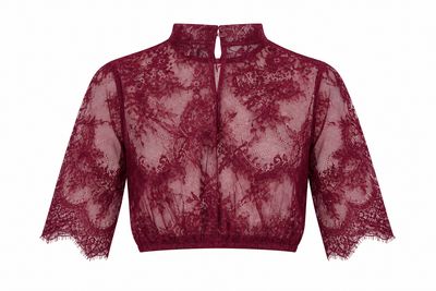Spitzenbluse „DANA“ 3/4-Arm dunkelrot