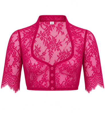Spitzenbluse „Betti“ 3/4-Arm pink