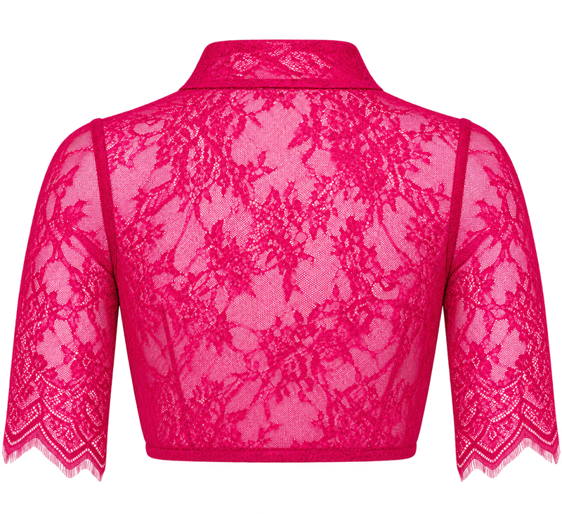Spitzenbluse „Betti“ 3/4-Arm pink