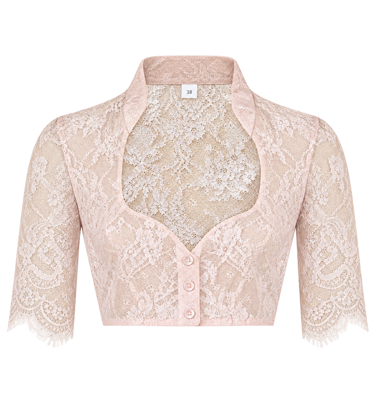 Spitzenbluse „Betti“ 3/4-Arm rosa