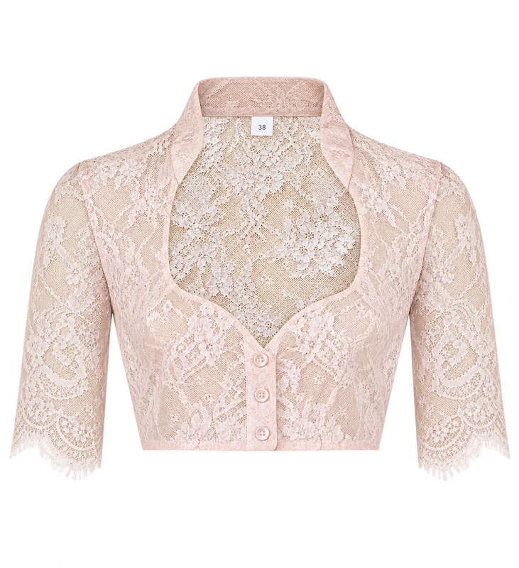 Spitzenbluse „Betti“ 3/4-Arm rosa