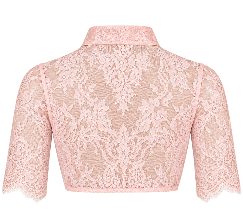 Spitzenbluse „Betti“ 3/4-Arm rosa