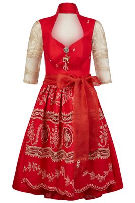 Leinendirndl mit Spitzenrücken