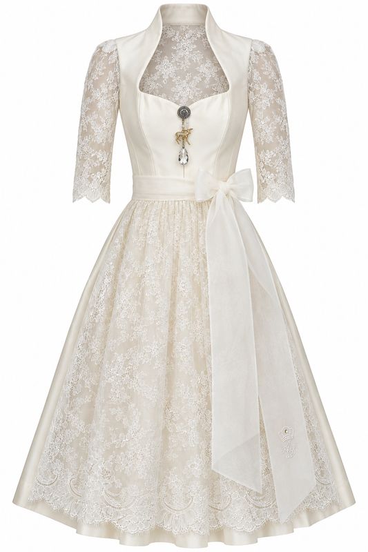 Dirndl „Aurelia 3/4-Arm“ mit Spitzenrücken