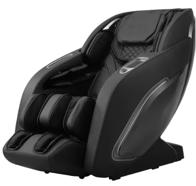 Zero Gravity Full Body Massage Chair SL-Track Recliner with Built-In Heat Therapy Foot Roller ,Smart Voice Controller,Bluetooth Speaker,Black