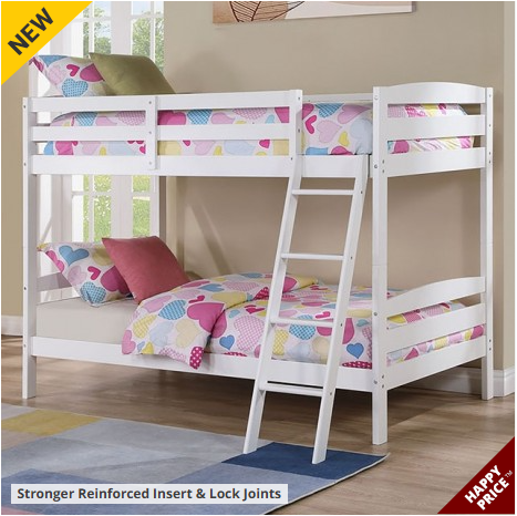 Candice Twin/Twin Bunk Bed (WHITE)