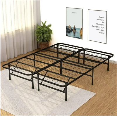 FDW Platform Bed Frame Queen Metal Base