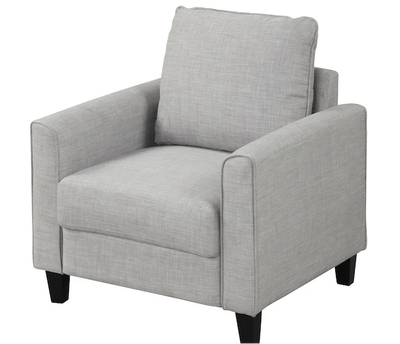 Oatmeal Linen Living Chair (Light Grey)