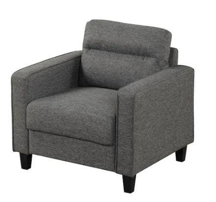 Oatmeal Linen Living Chair (Dark Grey)