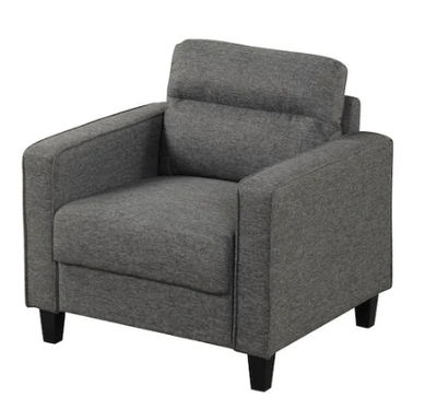 Oatmeal Linen Living Chair (Dark Grey)