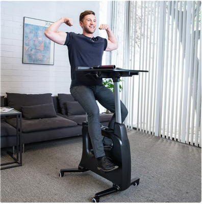 Home office All-in-One Desk Bike/Bike Work Station (Black)