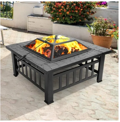 28&quot; Patio Wood-Burning Metal Fire Bowl