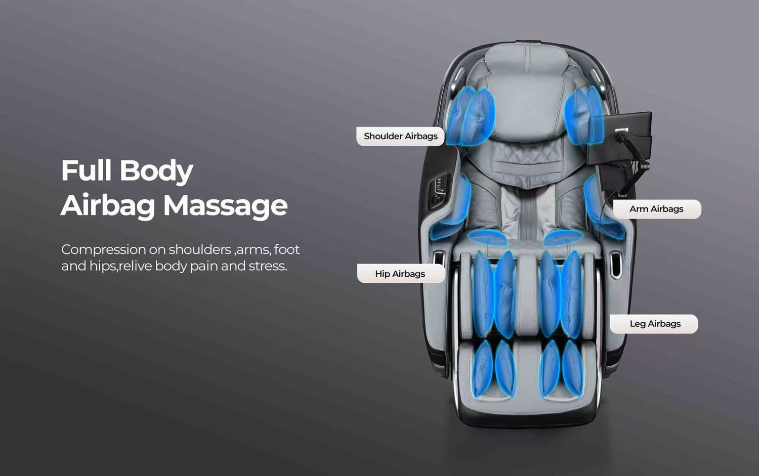 Shiatsu Massage Chair Full Body and Recliner Zero Gravity Electric 4D