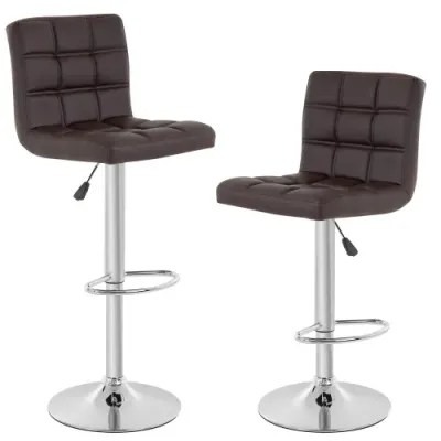 Bar Stool Set Of 2 Modern Barstools Counter Height Swivel Bar Stool Height Adjustable PU Leather Bar Chairs Hydraulic Home Kitchen Stools Dining Room