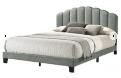 Upholstered Bed Frame TM7001 – Queen Size in Dark Grey