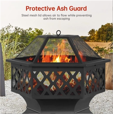 FR-S177 Outdoor Fire Pit | 28" Patio Wood-Burning Metal Fire Bowl