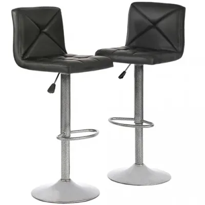 Bar Stools Set of 2 Counter Height Swivel Stool PU Leather Modern Height Adjustable Swivel Barstools Hydraulic Chair Bar Stools