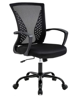Ergonomic Office Chair with Lumbar Support Armrest Rolling Swivel (Black) (Open Box)