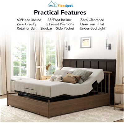 Open Box - Flexispot S3 Adjustable Bed Frame Queen Size