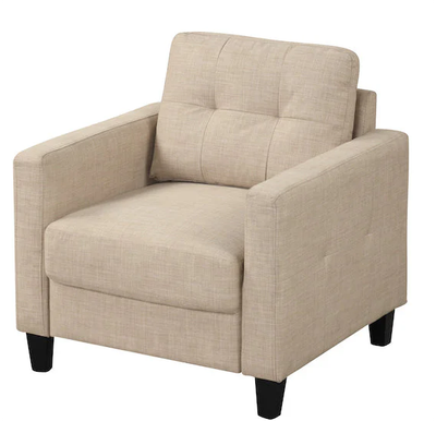 Oatmeal Linen Living Chair